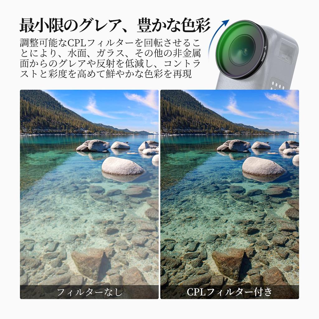 NEEWER ND-Filterset Kompatibel mit Osmo Nano mit Bildschirm für Action-Kamera Zirkular-Polarisations-Optisches Fotozubehör (4 Filter) - - Einschraubbar