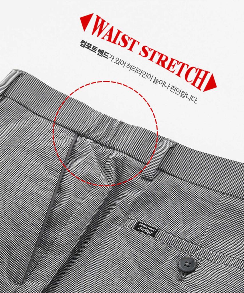 STCO Diems Takisada Check Cooling Golf Pants_Gray_Dgpvb04Csg