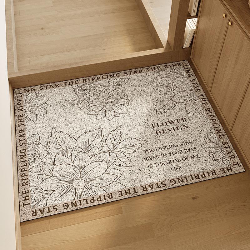 Retro Wind Silk Ring Floor Mat, Non-Slip Mat, Door Mat Outside The Door, Wear-Resistant Carpet, Door Mat At The Door