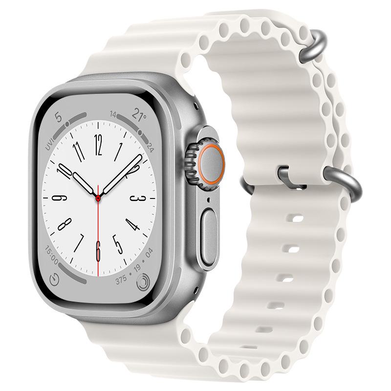 Ремешок из двухцветного силикона Apple Marine для часов 8/7/SE/Ultra Sports