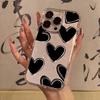 INS Luxury Love Heart Silicone Bling Glitter Phone Case For iPhone 17 11 12 13 14 15 16 Pro Max Plus Shockproof TPU Clear Cover