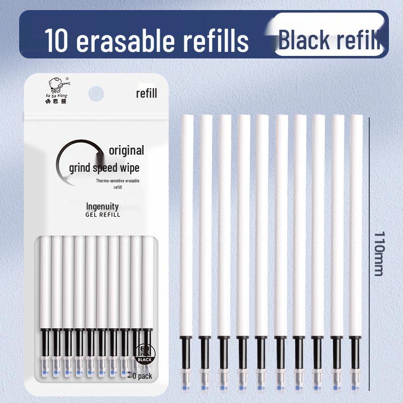 Neutral Erasable Black Ballpoint Pen Refill - Large Capacity for Smooth Writing