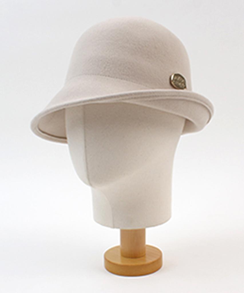 French Wool Ivory Cloche Hat