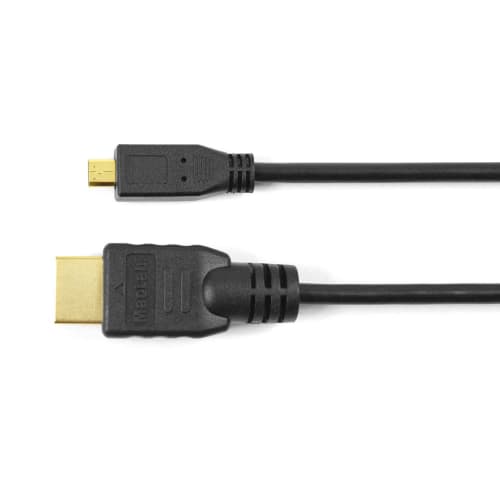 MacLab. Micro-HDMI to HDMI conversion cable 3m (Type D-Type A) Black 4k ver 1.4 [Compatibility guaranteed/Not compatible with smartphones] Compatible
