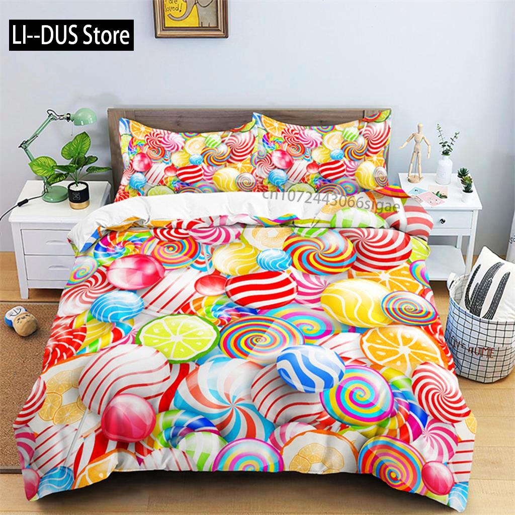 Zestaw pościeli Hamburger Wzór przekąsek Poszwa na kołdrę Twin King Dla dzieci Dorosłych Dekor Mikrofibra 3D Poszwa na kołdrę z pączkiem z poszewkami na poduszki