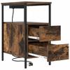 Nightstand Smoked Oak 30 X 48 X 61 Cm Engineered Wood