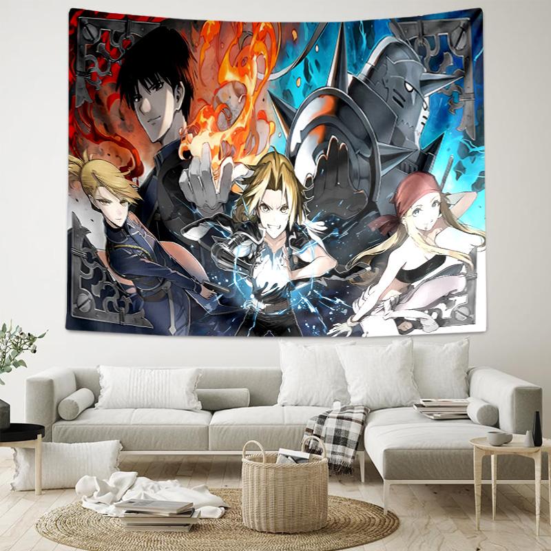 1pc Fullmetal Alchemist Tapestry, Living Room, Bedroom, Office, Party Decor, Ideal Festive Gift