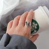 Verstellbarer Vintage Elefantenrüssel Ring in Sterling Silber für Männer Frauen Boho Retro Offener Finger