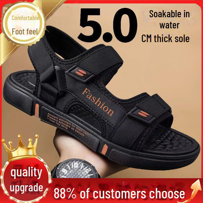 Men's Trendy Sports Sandals: Non-slip, Deodorizing, Wear-resistant, Soft-soled, Lightweight Beach Shoes for Summer