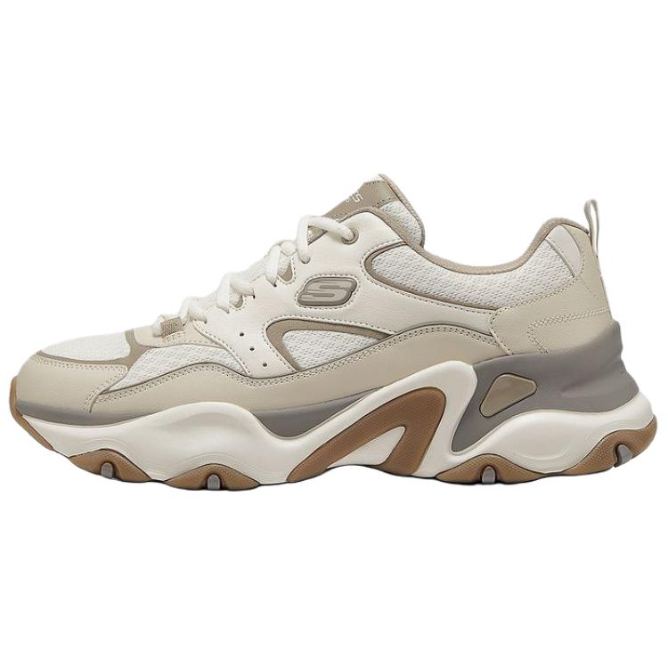 Skechers DLites 5.0 Panda Shoes Men Sneakers Brown 232491-OFWT 39.5