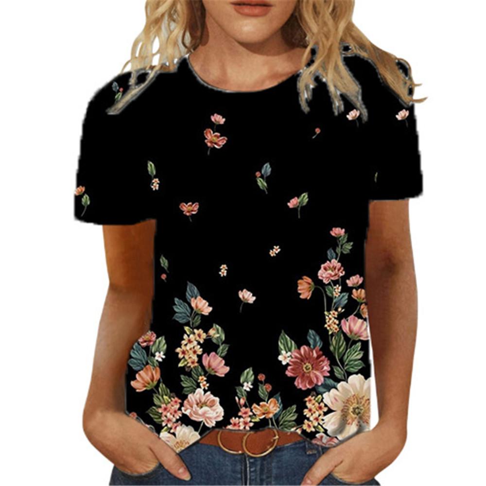 Модная летняя повседневная сексуальная футболка в стиле хип-хоп с круглым воротником — фото 5