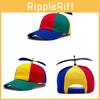 Block Color Propeller Baseball Cap Sun Protection Breathable Duckbill Hat Gift