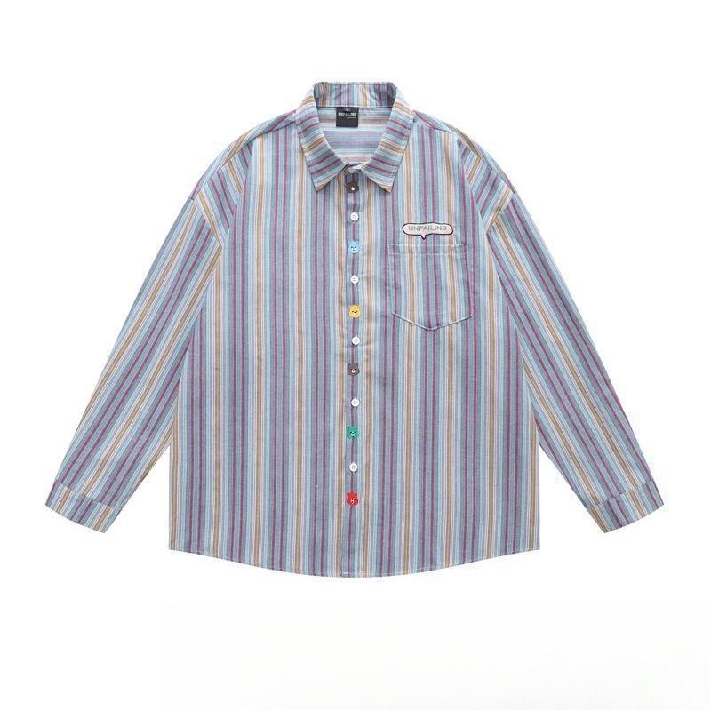 VibeStreet American Retro Plaid Trendy Long-sleeved Shirt Korean Style Fashionable Men Women Vintage Couple Casual Versatile Jacket Chic