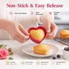 12Pcs Reusable Non-Stick Silicone Muffin Cups Cupcake Liners for Baking