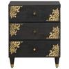 Nightstand Black 50 x 33 x 62 cm Solid Mango Wood