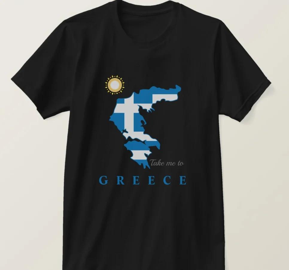Fashion Design Greek Flag Map Printed Love of Greece TShirt Summer Cotton Short Sleeve ONeck Mens T Shirt New S3XL