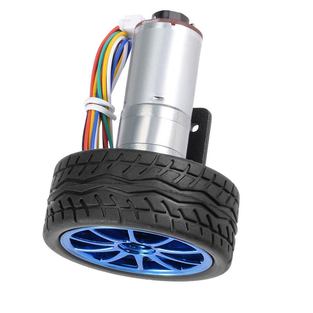 DIY Encoder Gear Motor with Mounting Bracket 65mm Wheel Kit for Smart Car Robot DC6V