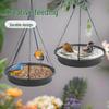 Outdoor Resin Bird Feeder & Bath: Creative Hanging Garden Ornament for Birds