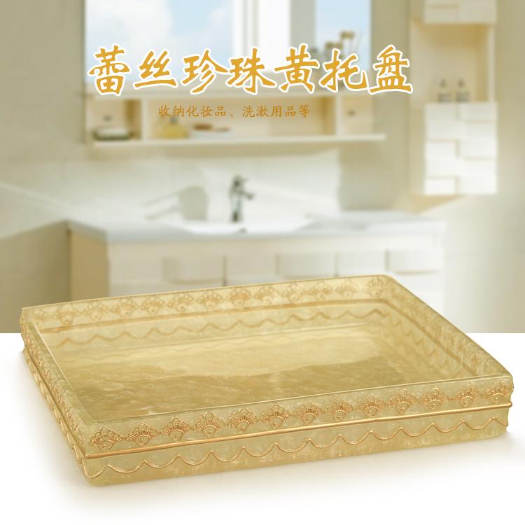 Resin Bathroom Set Toiletries Wash Five Piece Set with Tray Mouth Cup Toothbrush Holder Lotion Bottle  Toilet Brush Tissue Box