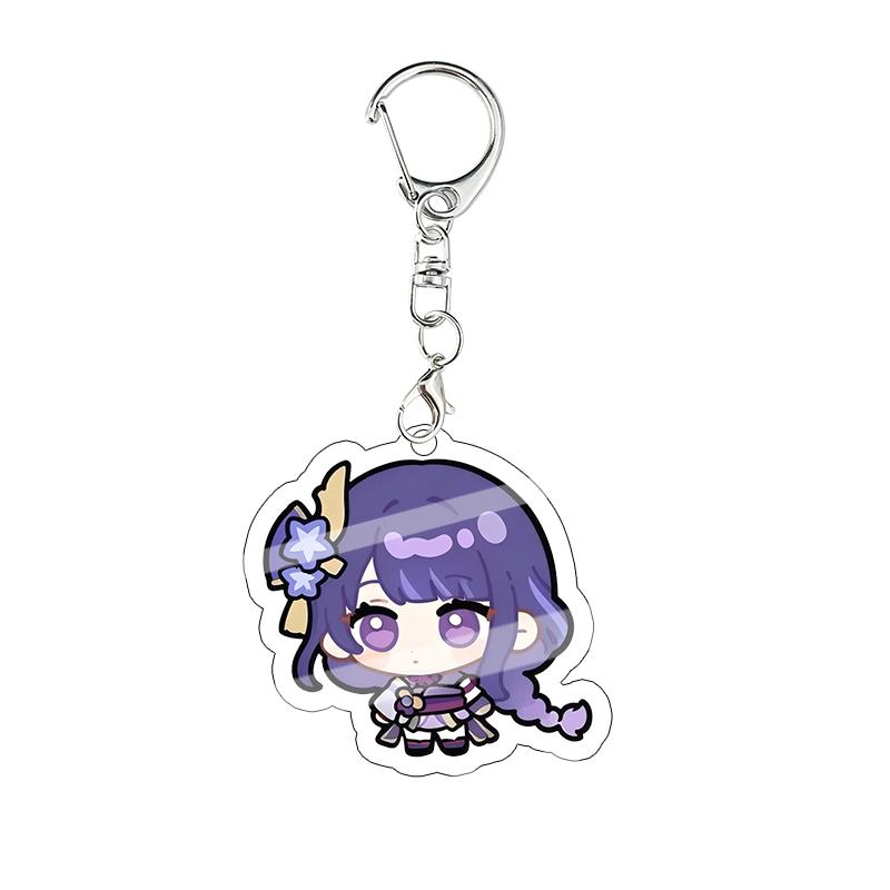 Genshin Impact Kinich Furina Layla Acrylic Keychain Decoration Accessories Pendant Keychain Characters Figure Bag Birthday Gift