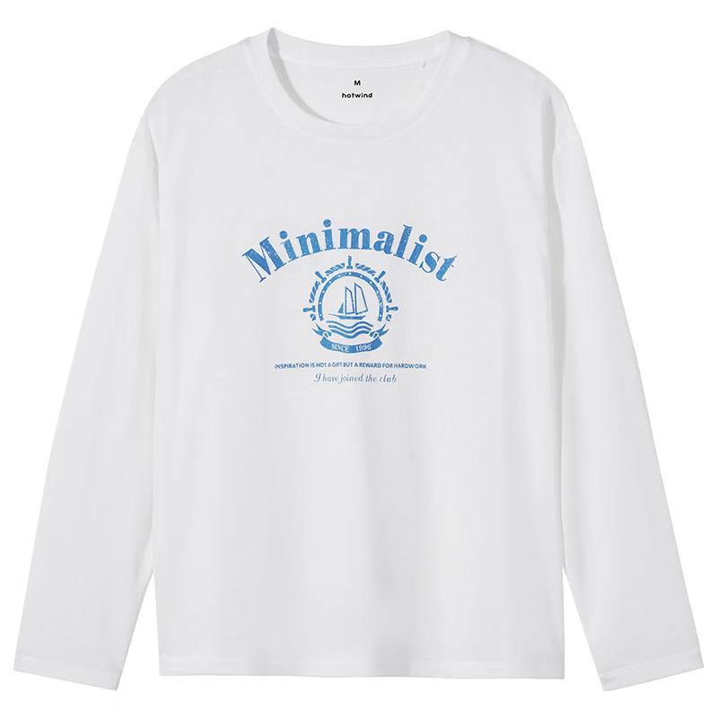 Hotwind 2026 Summer Women s Printed Translucent Long Sleeve T-Shirt M