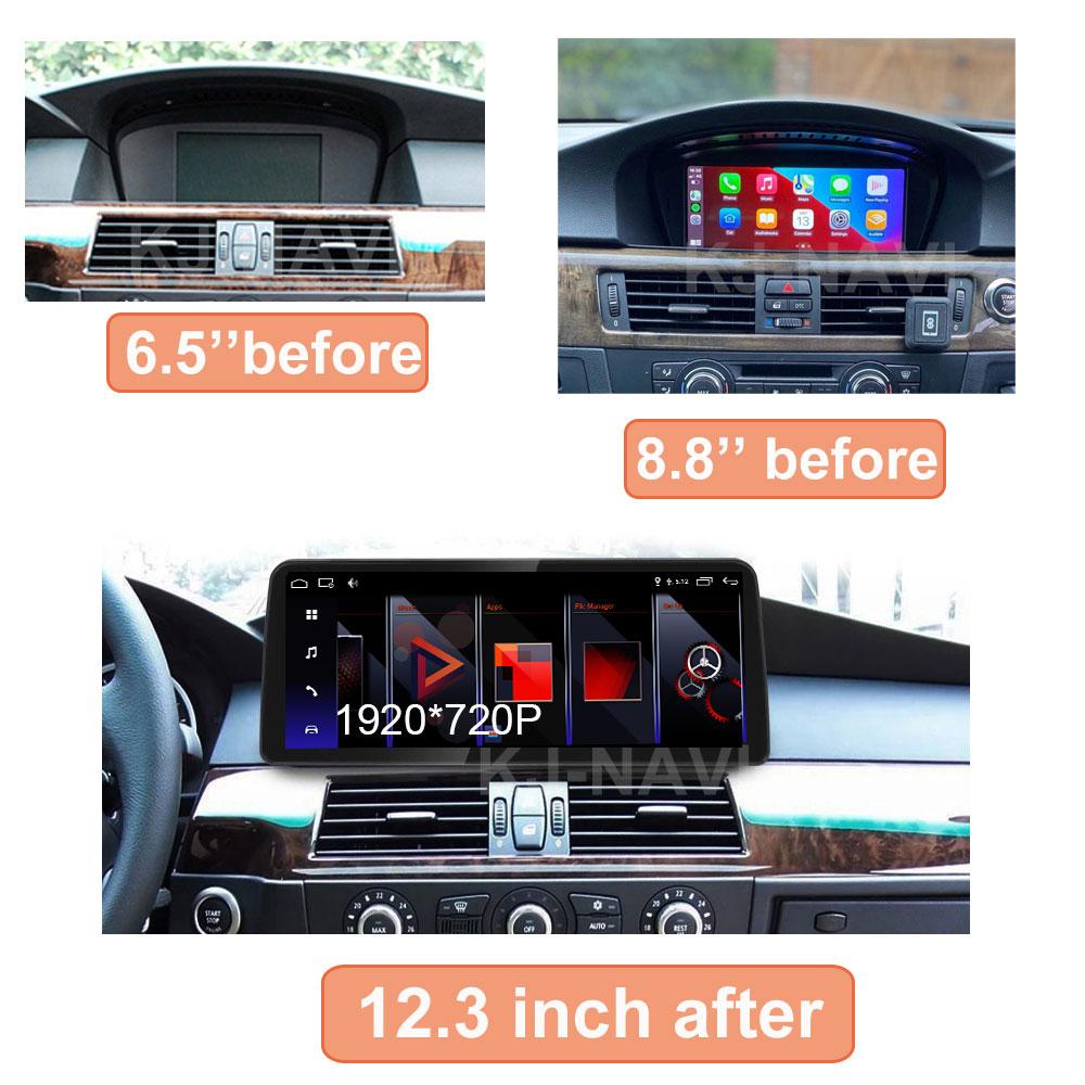 New 12.3 Inch IPS Screen Android 14 For BMW Series 3/5 E60 E61 E90 E92 Car Radio Player Multimedia GPS Navigation Video