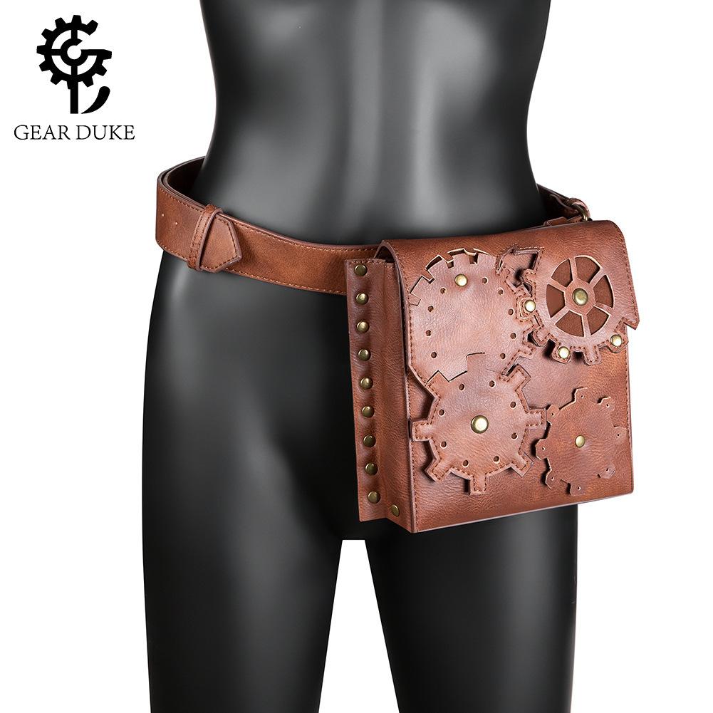 

Retro Women S Bag Brown Gear Outdoor Mobile Phone Change Mini Bag Versatile Casual Fanny Pack темно-коричневого