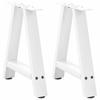 Vidaxl Coffee Table Legs, 2 Pcs, White, 38X(42-43) Cm, Steel