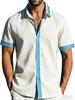 Men's Casual Short-sleeve Striped Shirt, Breathable Summer Essential