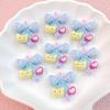 10Pcs New Cute Cartoon Little Bear Bow Series Flat Back Resin Cabochons DIY Jewelry Craft Decoration Accessorie