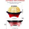 6 Quart Popcorn Machine, Stir Crazy Popcorn Popper Machine, Electric Hot Oil Popcorn Maker Machine, Large Lid for Serving Bowl and Two Measuring Cups