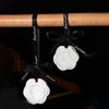 Indoor Ceramic Stone Fragrance Diffuser Hanging for Home Use Solid Light Car Aromatherapy Camellia Pendant Decoration
