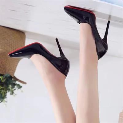 Fashion High Heel Pointed Toe Stiletto Red Bottom Fashion Women's Shoes Shallow High Heels Red Bottom High Heels Lolita Shoes