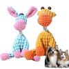 2Pcs Dogs Plush Toys Indestructible Dog Toys Interactive Squeaky Stuffed Animals for Aggressive Chewers Small Medium Large Breeds Puppy Teething Toy