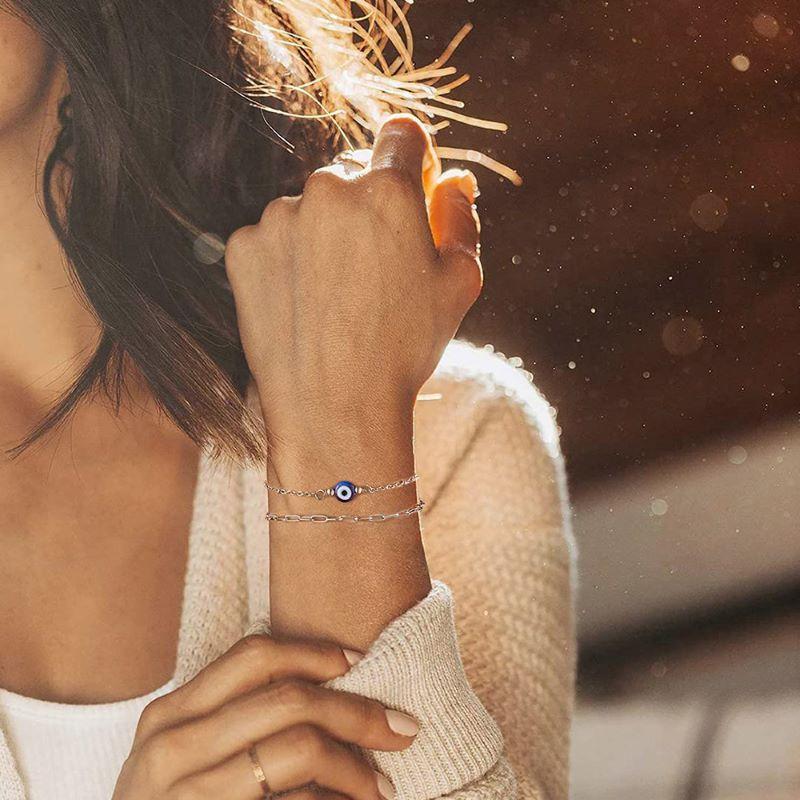 Blessed Evil Eye Bracelet For Women Lucky Copper Devil Eye Wristband Gift Jewelry Gift