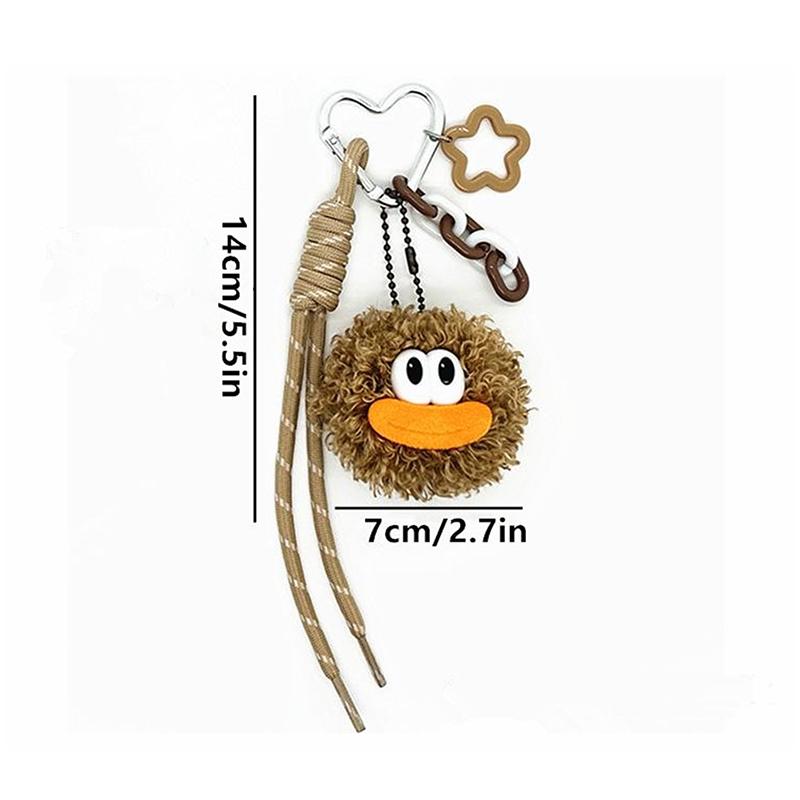 Kawaii Big Mouth Doll Keychain Creative Sweet Plush Doll Keyring Girly Bag Pendant Backpack Hanging Decoration Lovely Gifts