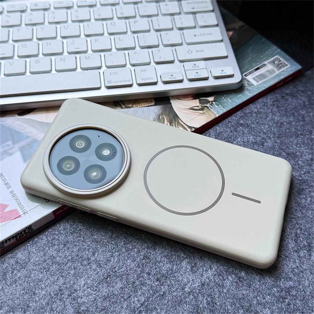 Ultra Thin Simple Solid Color Matte Hard PC Case For OnePlus 13 13T 12R 11R 10R 1+ACE 2 3 5 Pro Magnetic Wireless Charge Cover