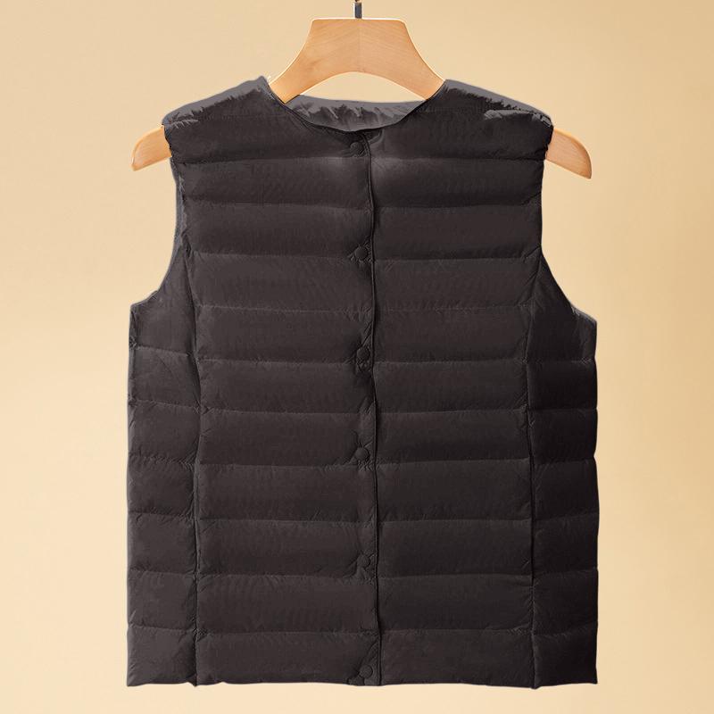 Women's Lightweight Down Jacket, Color, Down Vest With Pockets