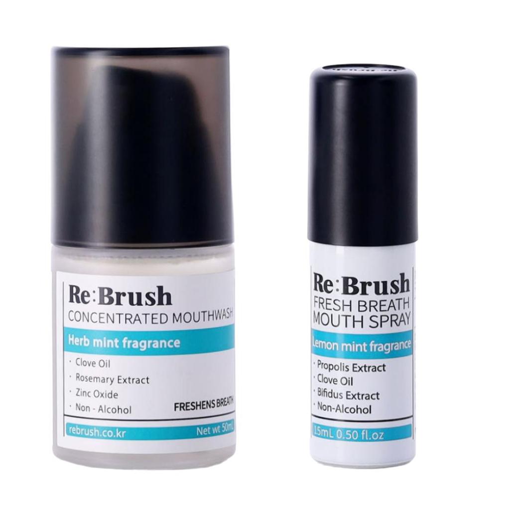 [Re:Brush] Oral Care Set (Concentrated Mouthwash 50ml + Fresh Breath Oral Spray 15ml)