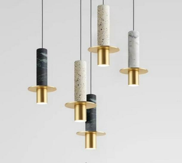 Nordic Minimalist Marble Pendant Light for Bedroom or Bar