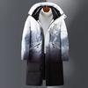 New men's down jacket for autumn and winter Mid-length over-the-knee thickened warm gradient couple jacket