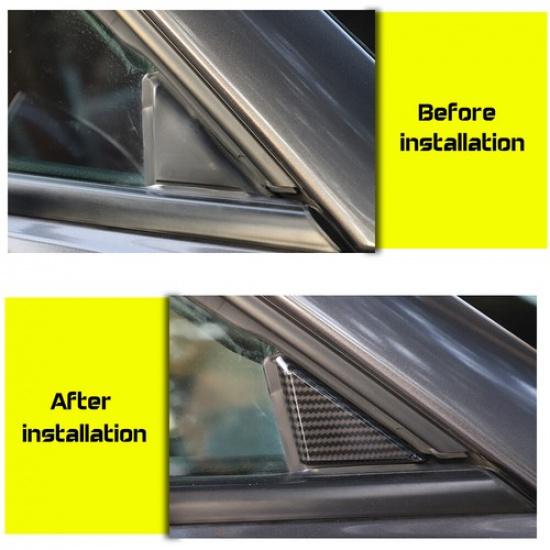 Front Window Triangle Plate Cover Decor Panel Trim for Dodge Challenger 2009-23