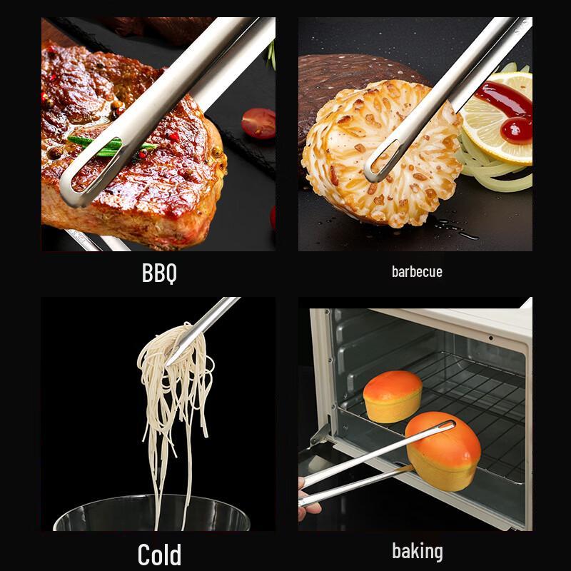 304 Stainless Steel Korean BBQ & Food Tongs