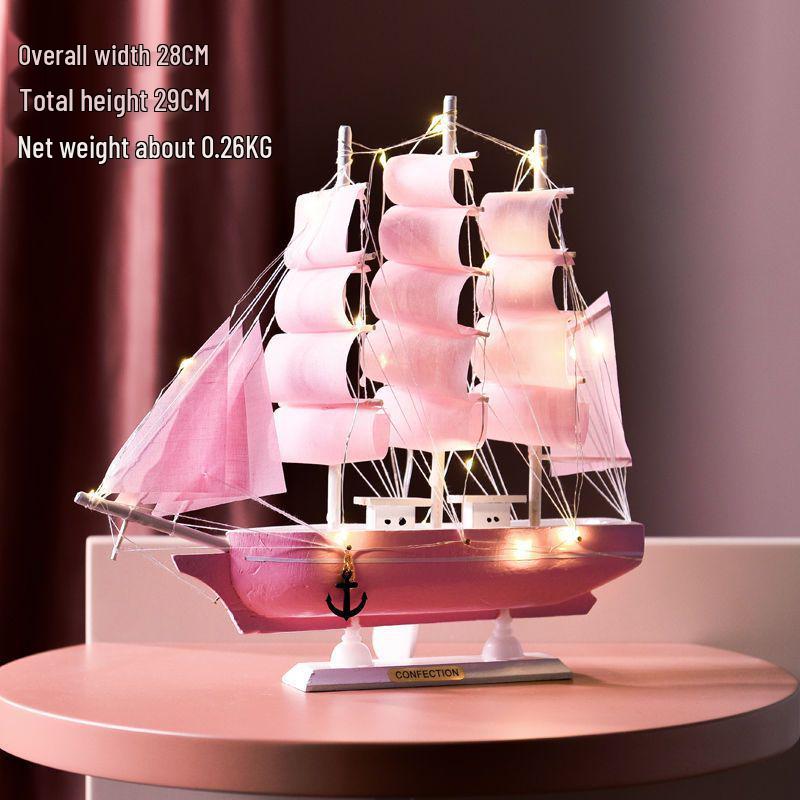 Oturma Odası veya Açılış Töreni İçin Mezuniyet Sezonu Ahşap Yelkenli Süsü