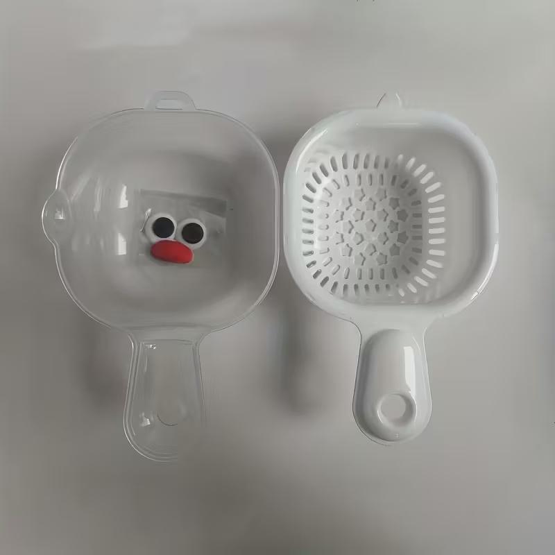 Корзина для мытья фруктов с ручкой-утенком, Милая двухъярусная дуршлаг-корзина, Толстая корзина-дуршлаг 2-в-1 для кухни и дома