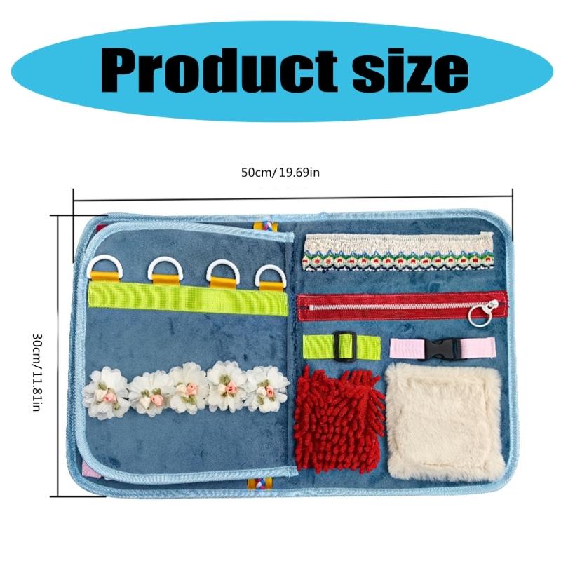Multifunctional Busy Blanket for Seniors Elderly Dementia Blanket Kids Sensory Toy Fidgets Blanket Sensory Blanket