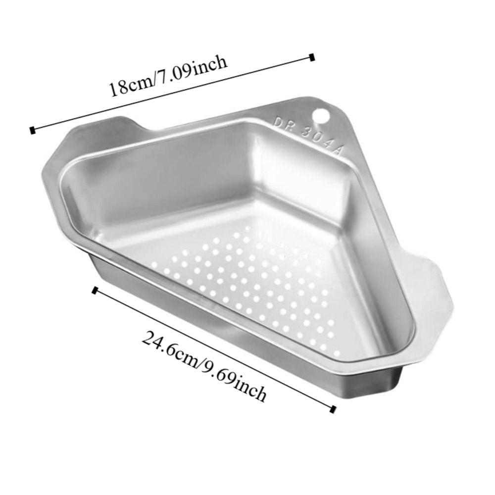 Triangle Shape Kitchen Sink Filter Corner Strainer Design Dual Function Triangle  Bathroom Storage