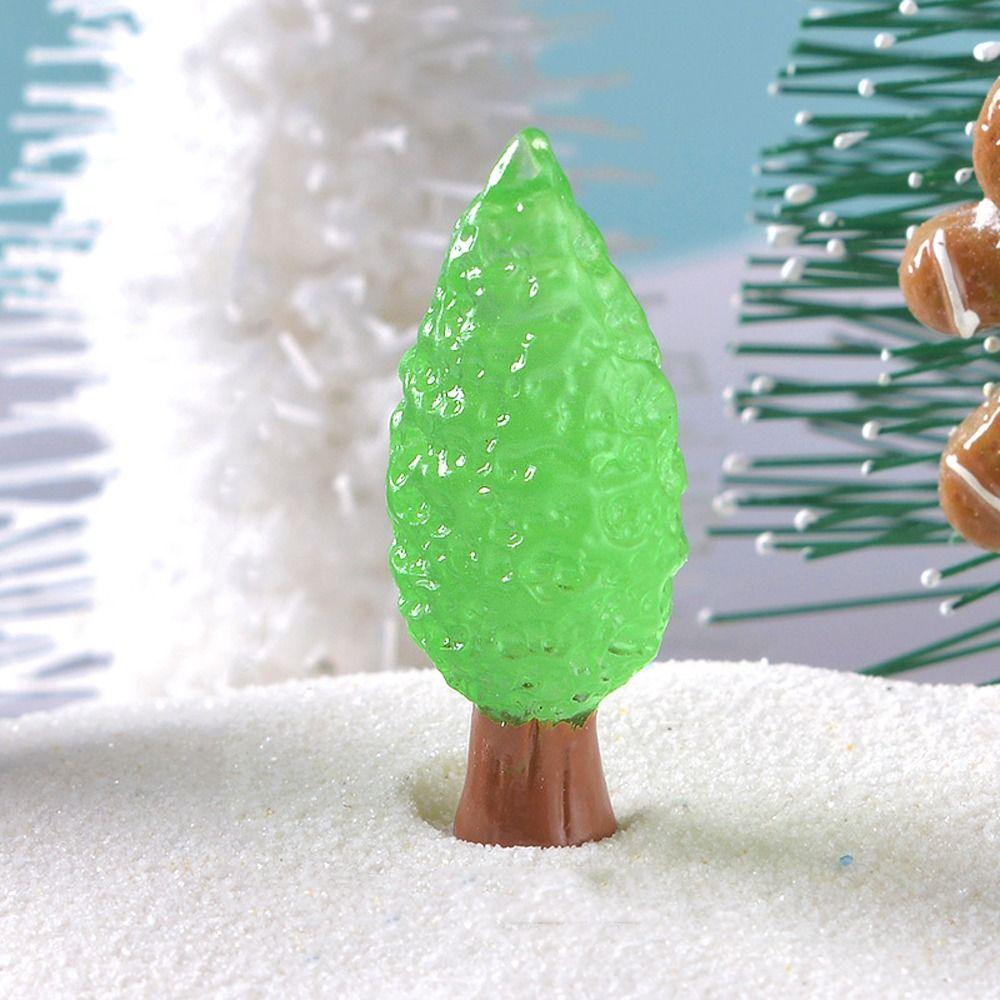 Cute Luminous Cartoon Small Tree Micro Landscape Gardening Ornament DIY Transparent Resin Accessory