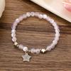 French Retro Crystal Beaded Pearl Bracelet for Women - Purple, Niche Design