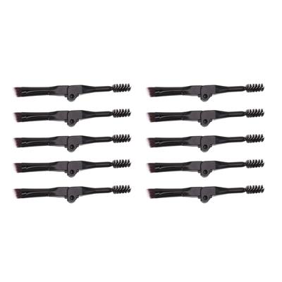 10pcs Foldable Eyebrow Brush Double Ended Eyebrow Eyelash Brush Portable Multipurpose Eyelash Comb